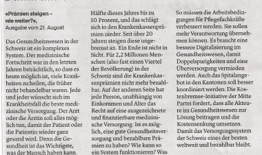 Damit das Gesundheitswesen bezahlbar bleibt